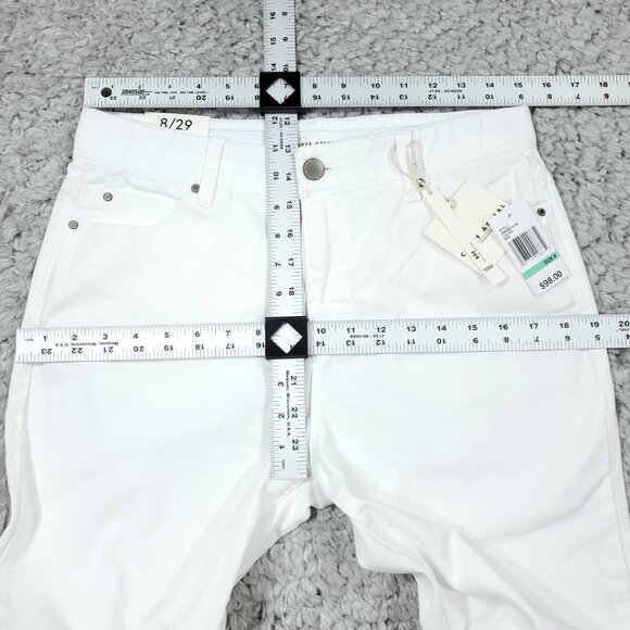 Curve Appeal Rae High Rise Straight Jeans Size 8 29 White Concealed Comfort - Picture 9 of 10